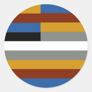 Sticker Rond Drapeau de la fierté fériée