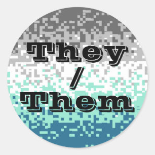 Sticker Rond Drapeau de la Fierté Frayromantic Pronoun personna