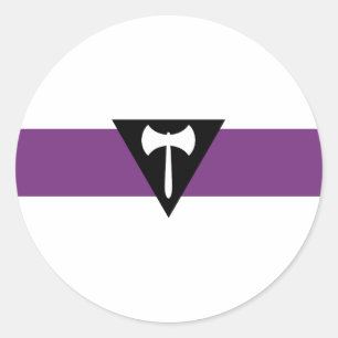 Sticker Rond Drapeau de la fierté lesbienne