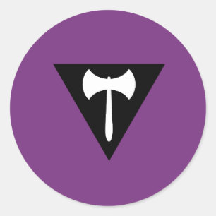 Sticker Rond Drapeau de la fierté lesbienne