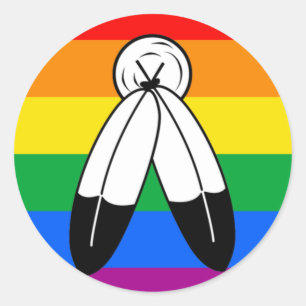 Sticker Rond Drapeau de la fierté LGBTQ+