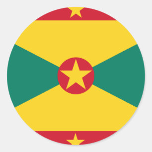 Sticker Rond Drapeau de la Grenade
