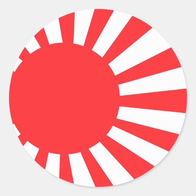 Sticker Rond Drapeau de la marine japonaise (Devant)
