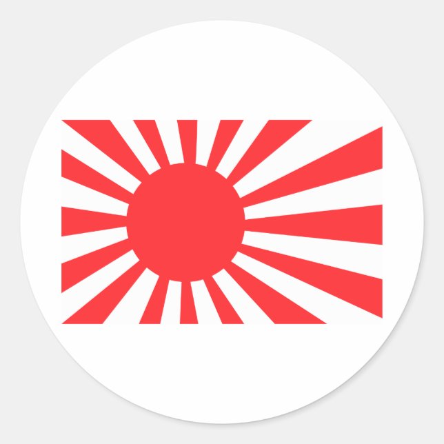Sticker Rond Drapeau de la marine japonaise (Devant)