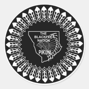 Sticker Rond Drapeau de la nation Blackpieds