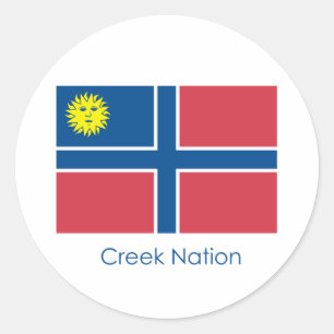 Sticker Rond Drapeau de la nation Creek