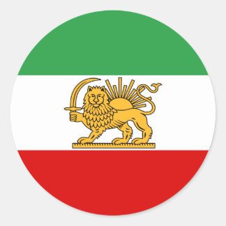 Sticker Rond Drapeau de la Perse / Iran (1964-1980)