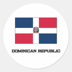 Sticker Rond Drapeau de la République Dominicaine