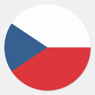 Sticker Rond Drapeau de la République tchèque