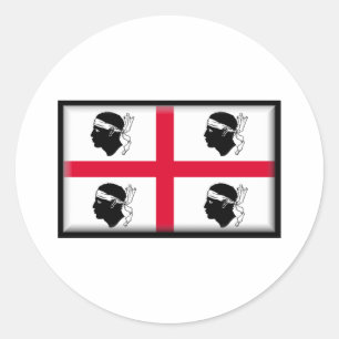 Sticker Rond Drapeau de la Sardaigne