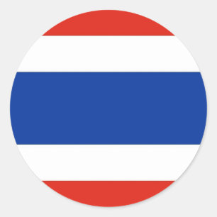 Sticker Rond Drapeau de la Thaïlande
