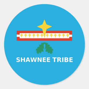 Sticker Rond Drapeau de la tribu de Shawnee de l'Oklahoma