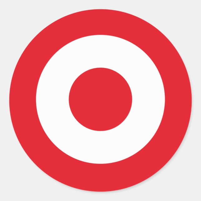 Sticker Rond Drapeau de la Turquie symbole rond de l'armée (Devant)