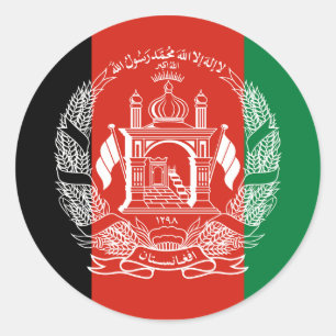Sticker Rond Drapeau de l'Afghanistan - adoption en 2013