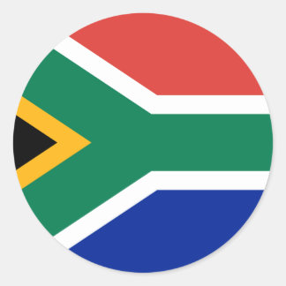 Sticker Rond Drapeau de l'Afrique du Sud