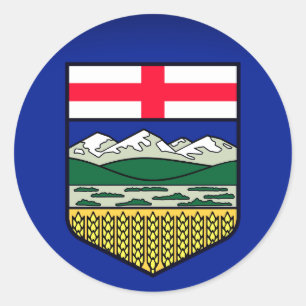 Sticker Rond Drapeau de l'Alberta - CANADA