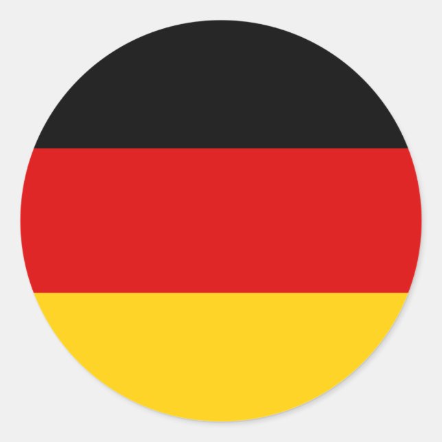 Sticker Rond Drapeau de l'Allemagne (Devant)