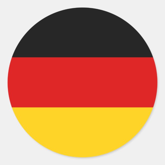 Sticker Rond Drapeau de l'Allemagne (Devant)