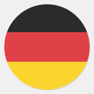 Sticker Rond Drapeau de l'Allemagne