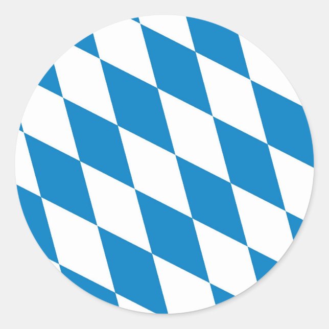 Sticker Rond drapeau de l'allemagne de bavarie (Devant)