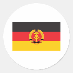 Sticker Rond Drapeau de l'Allemagne de l'Est