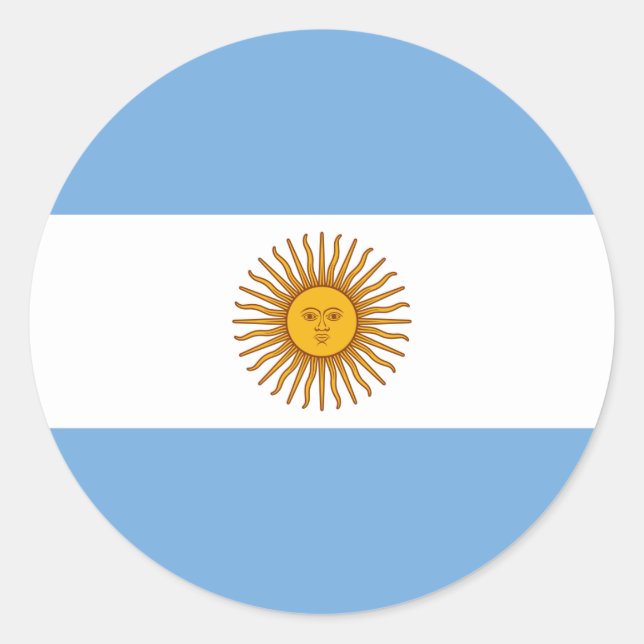 Sticker Rond Drapeau de l'Argentine (Devant)