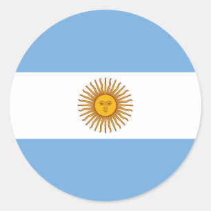 Sticker Rond Drapeau de l'Argentine