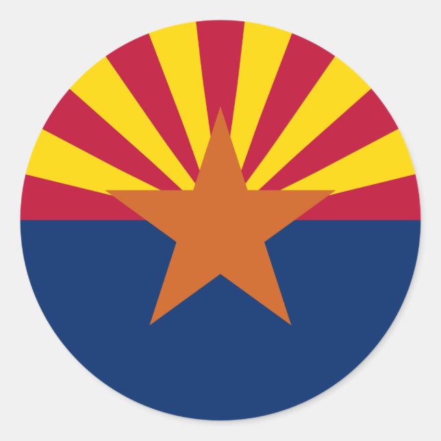 Sticker Rond Drapeau de l'Arizona (Devant)