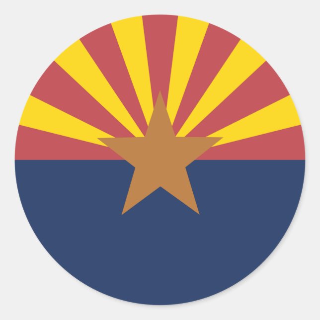 Sticker Rond Drapeau de l'Arizona (Devant)