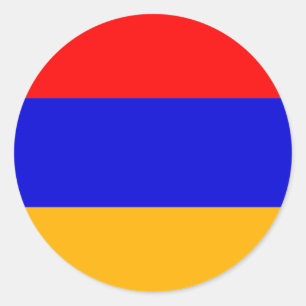 Sticker Rond Drapeau de l'Arménie