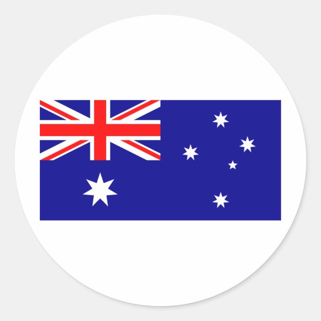 Sticker Rond Drapeau de l'Australie (Devant)