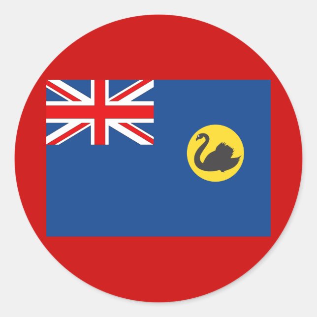Sticker Rond Drapeau de l'Australie occidentale (Devant)