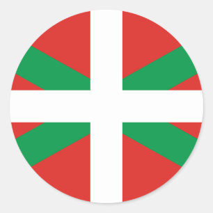 Sticker Rond Drapeau de l'Autocollant Pays Basque