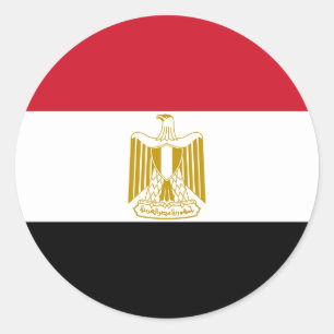 Sticker Rond Drapeau de l'Egypte - علممصر - drapeau égyp