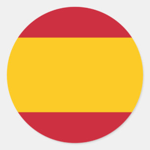 Sticker Rond Drapeau de l'Espagne, Bandera de España, Bandera 