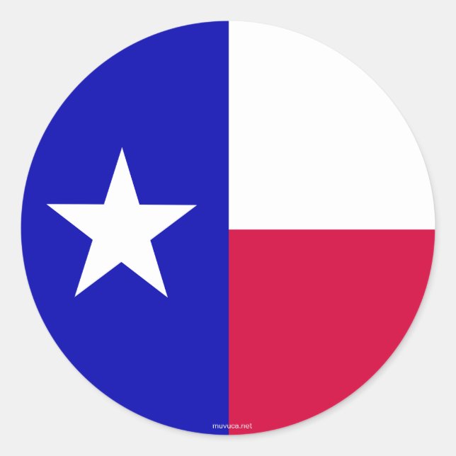 Sticker Rond Drapeau de l'état du Texas (Devant)