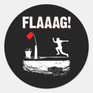 Sticker Rond Drapeau de levage pour pêche sur glace pour pêche