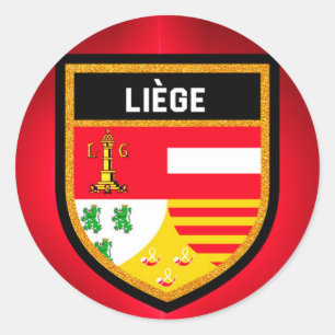 Sticker Rond Drapeau de Liège