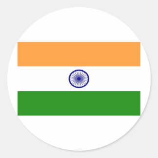 Sticker Rond Drapeau de l'Inde