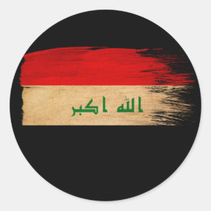 Sticker Rond Drapeau de l'Irak