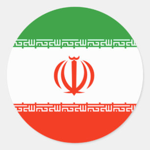 Sticker Rond Drapeau de l'Iran