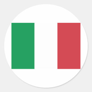 Sticker Rond Drapeau de l'Italie