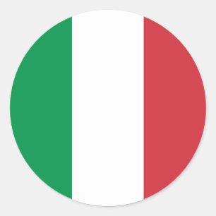 Sticker Rond Drapeau de l'Italie