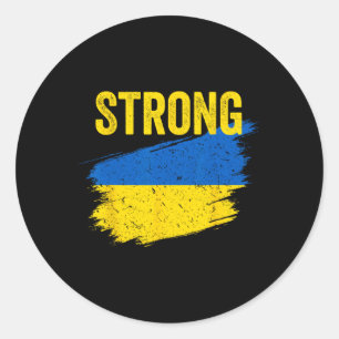 Sticker Rond Drapeau de l'Ukraine Chemises vintage Ukraine pour