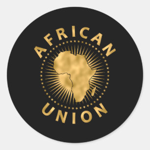 Sticker Rond Drapeau de l'Union africaine Afrique Anniversaire