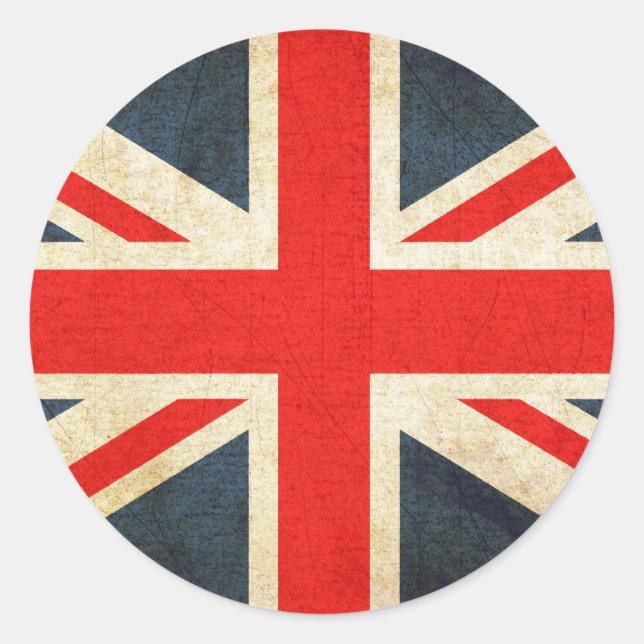 Sticker Rond Drapeau de l'Union britannique (Devant)