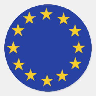 Sticker Rond Drapeau de l'Union européenne