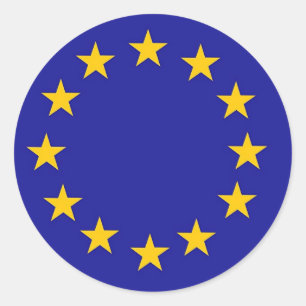 Sticker Rond Drapeau de l'Union européenne