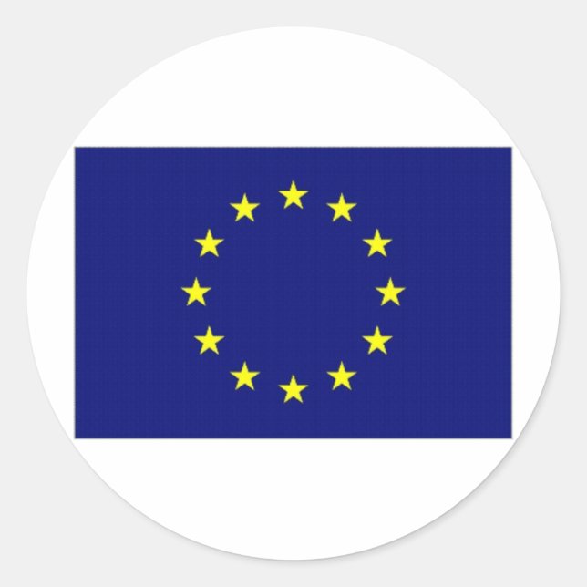 Sticker Rond Drapeau de l'Union européenne (Devant)