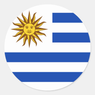 Sticker Rond Drapeau de l'Uruguay